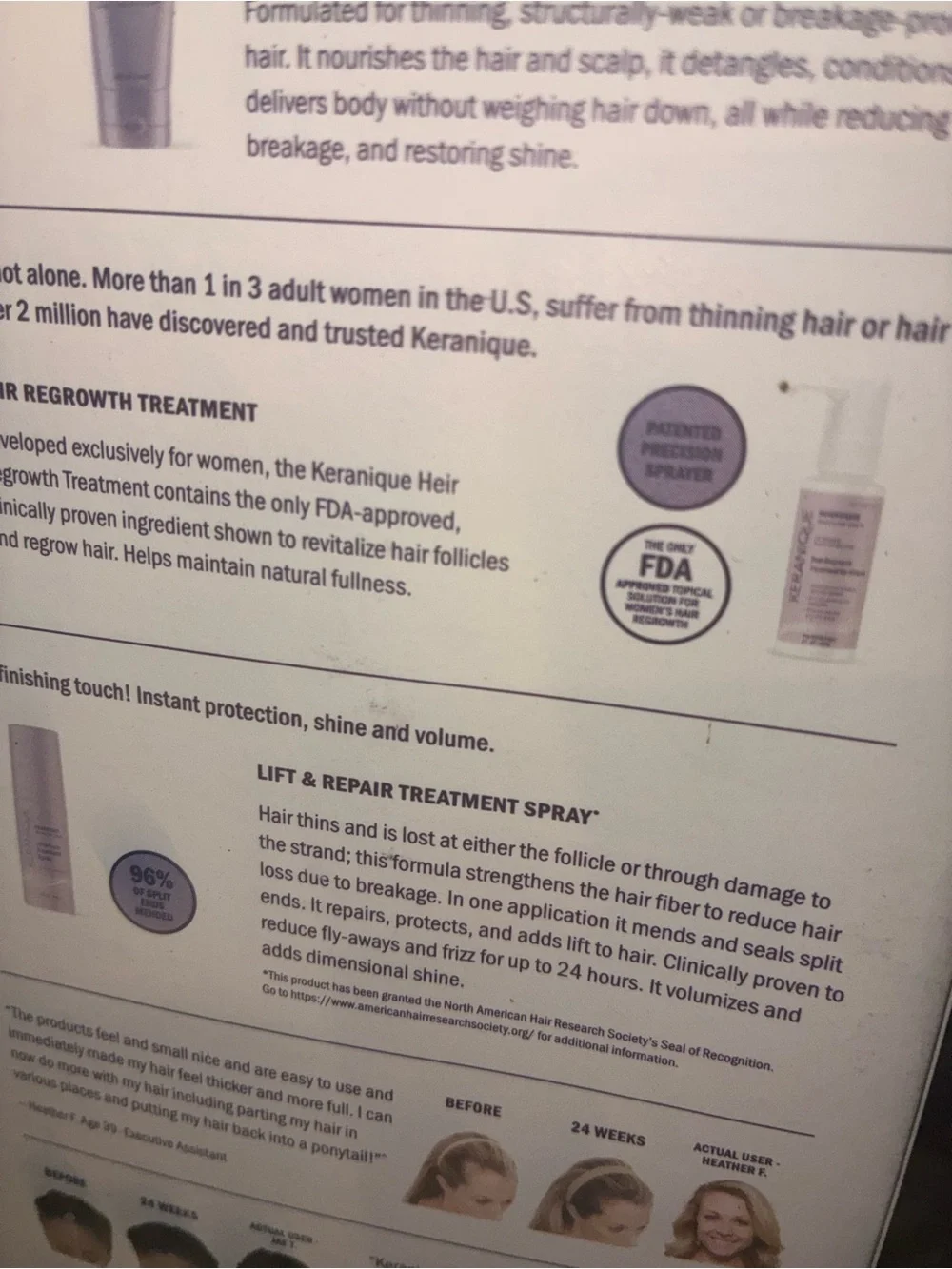 Keranique Regrowth System for Women - with minoxidil Anti hair loss Complete set